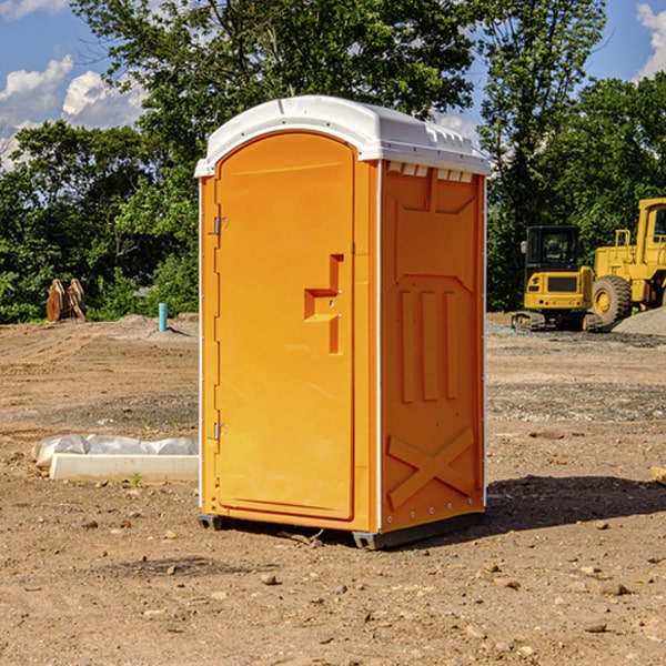 how often are the portable restrooms cleaned and serviced during a rental period in Twin Rivers